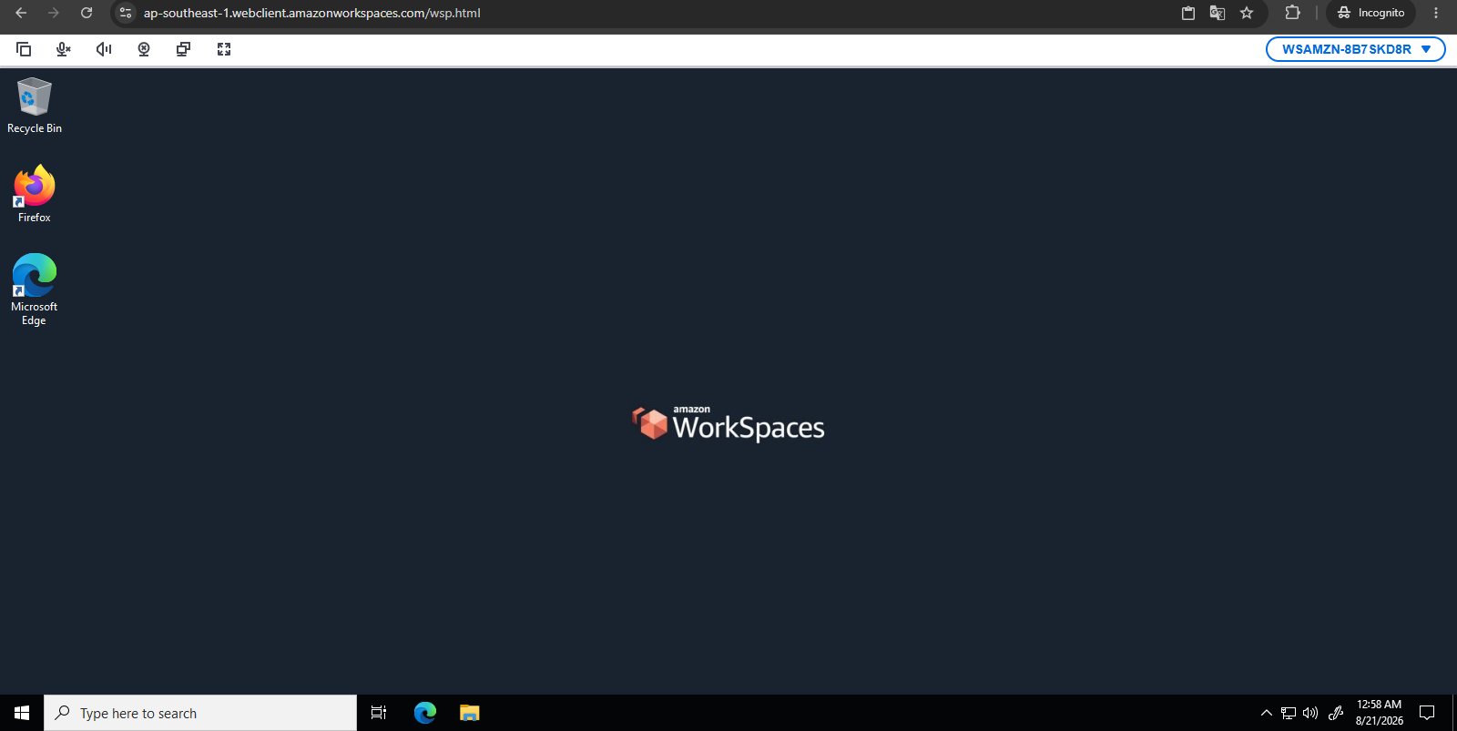 Access To Amazon WorkSpaces