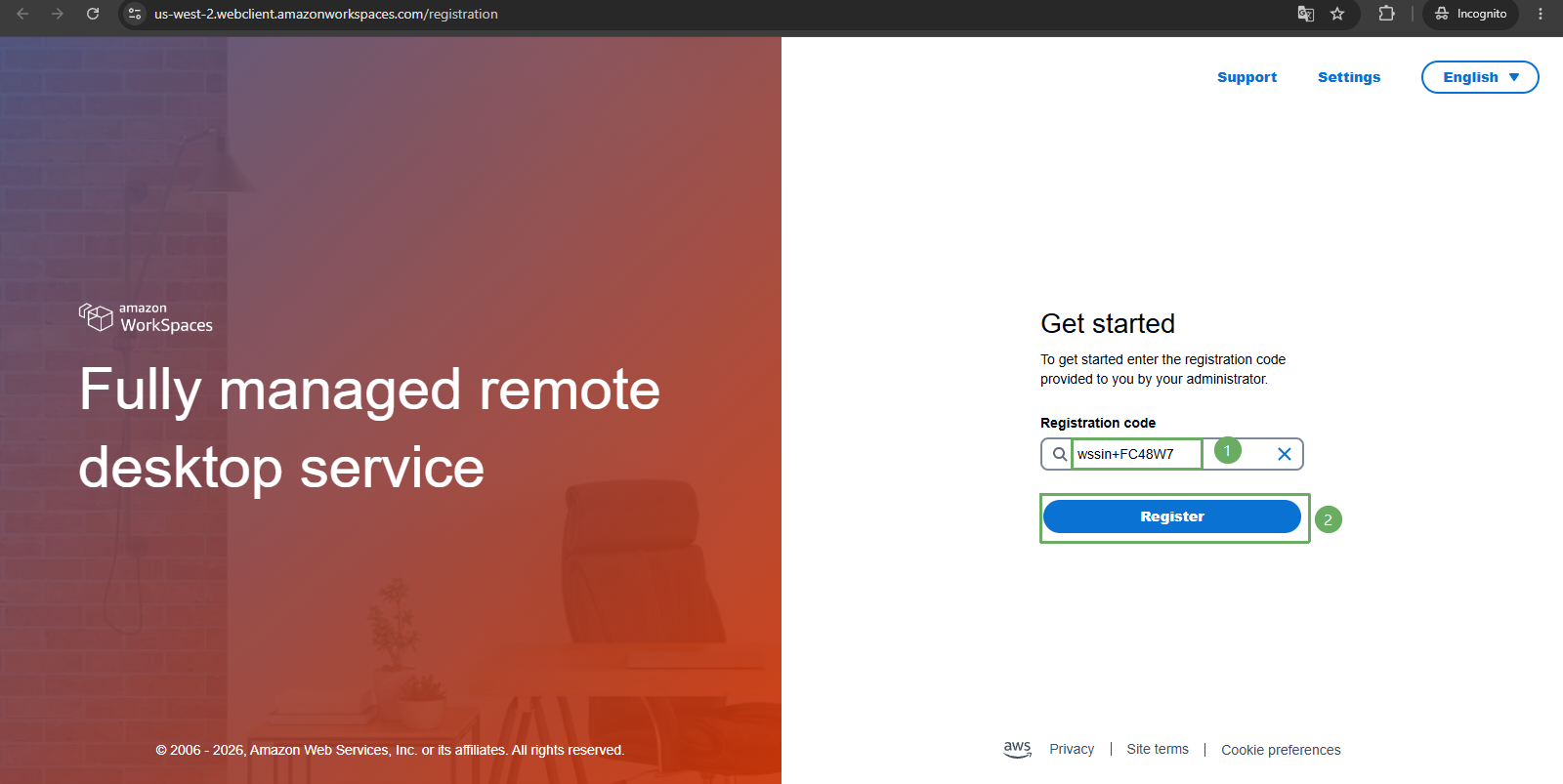 Access To Amazon WorkSpaces