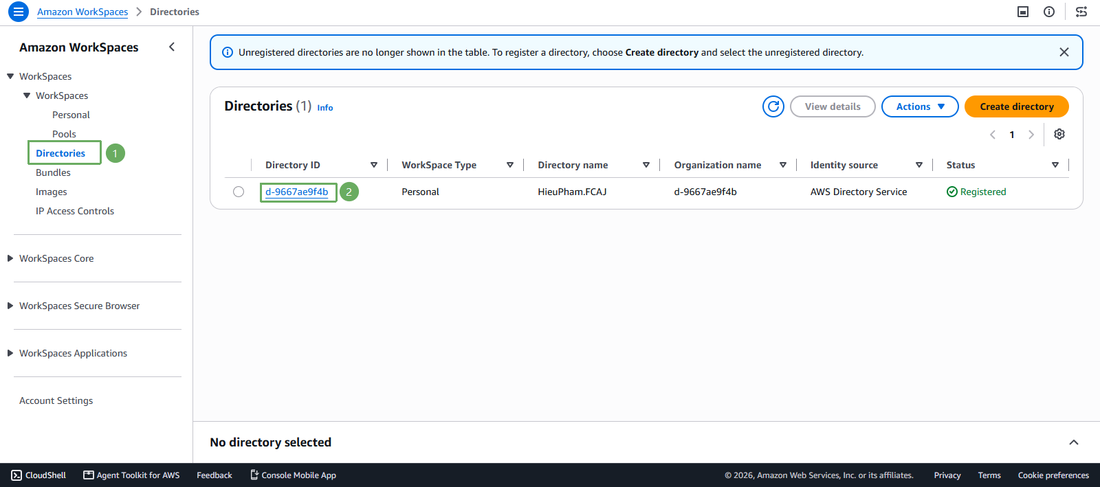 Access To Amazon WorkSpaces