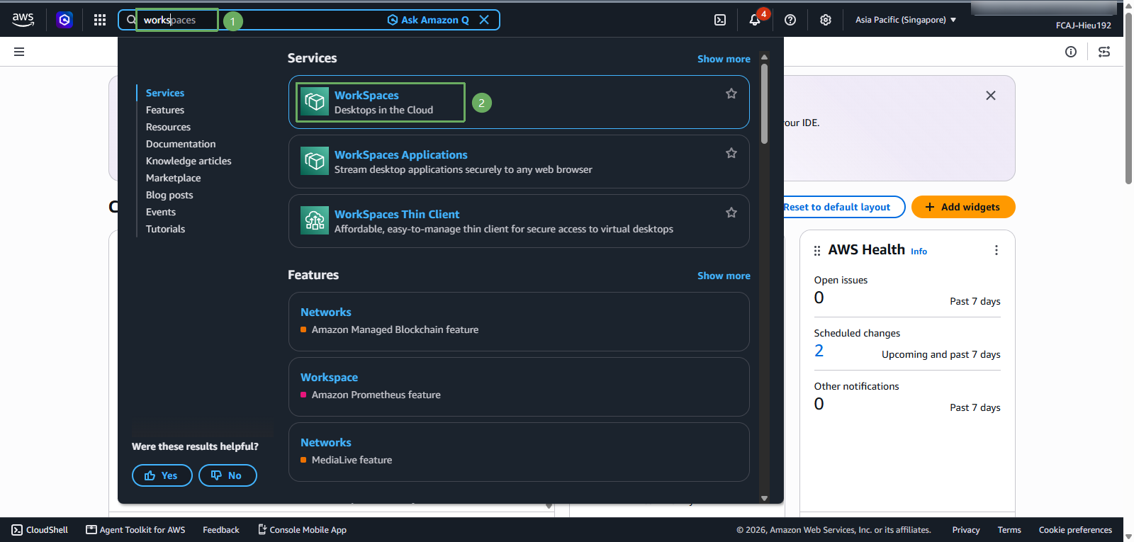 Deploy Amazon Workspace