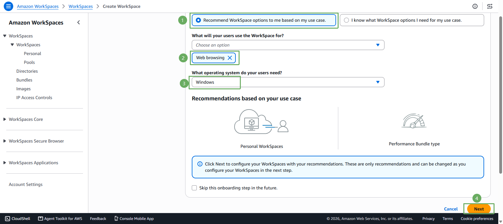 Deploy Amazon Workspace