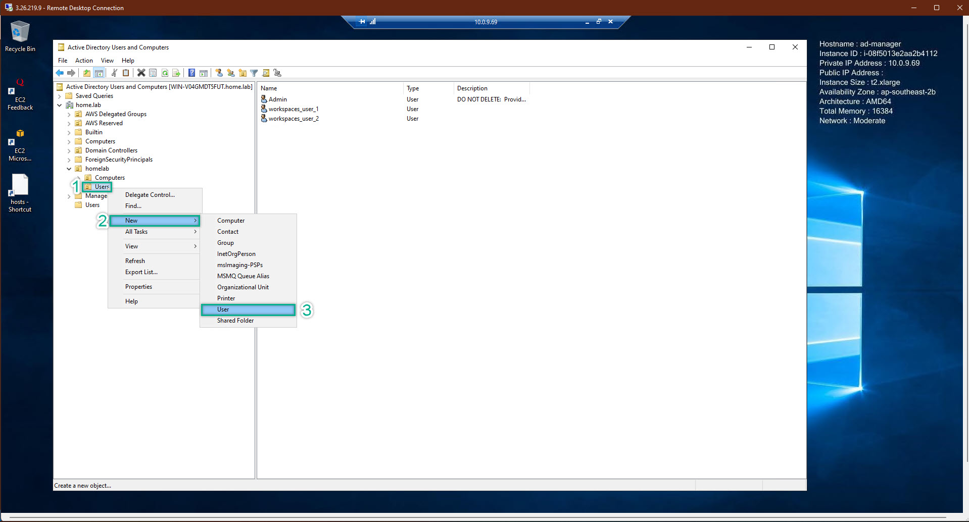 Deploy Amazon Workspace