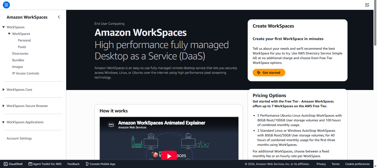Deploy Amazon Workspace