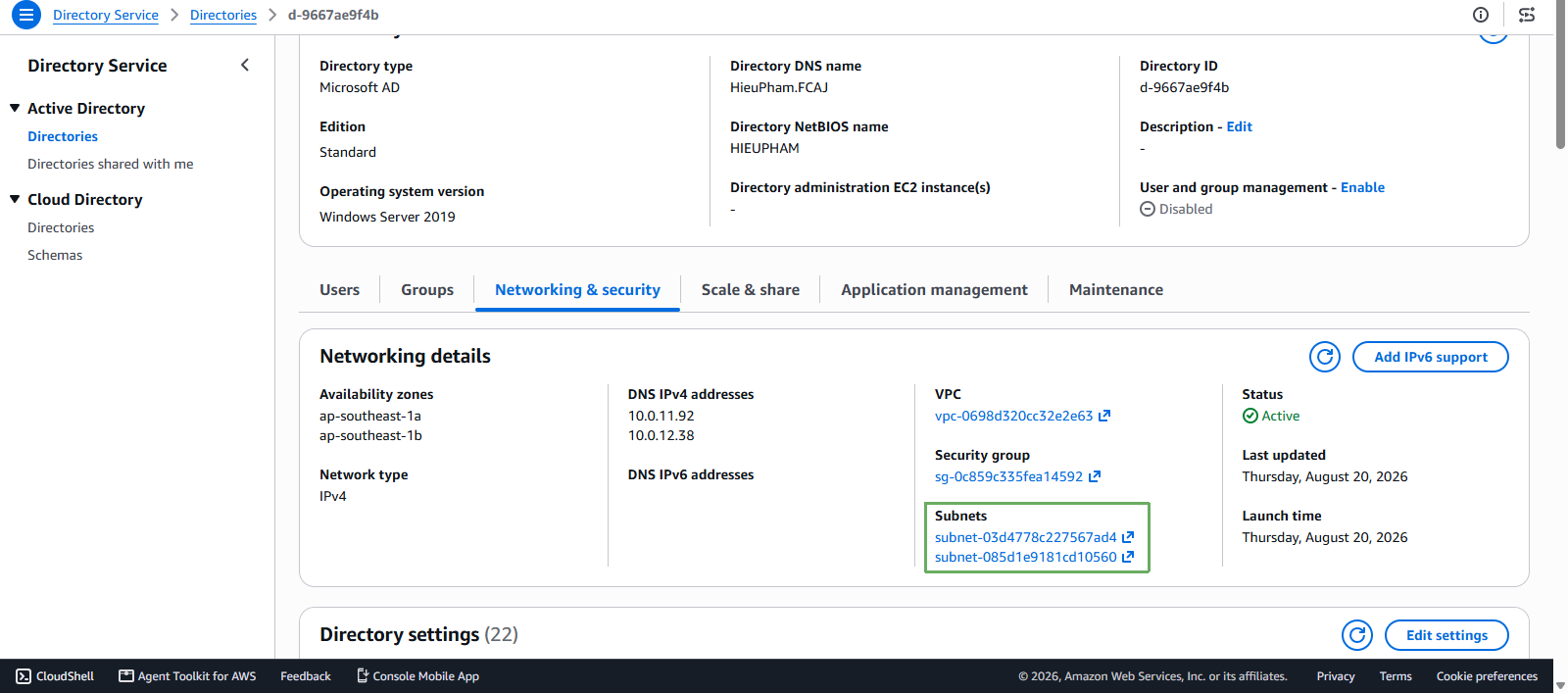 Deploy Amazon Workspace